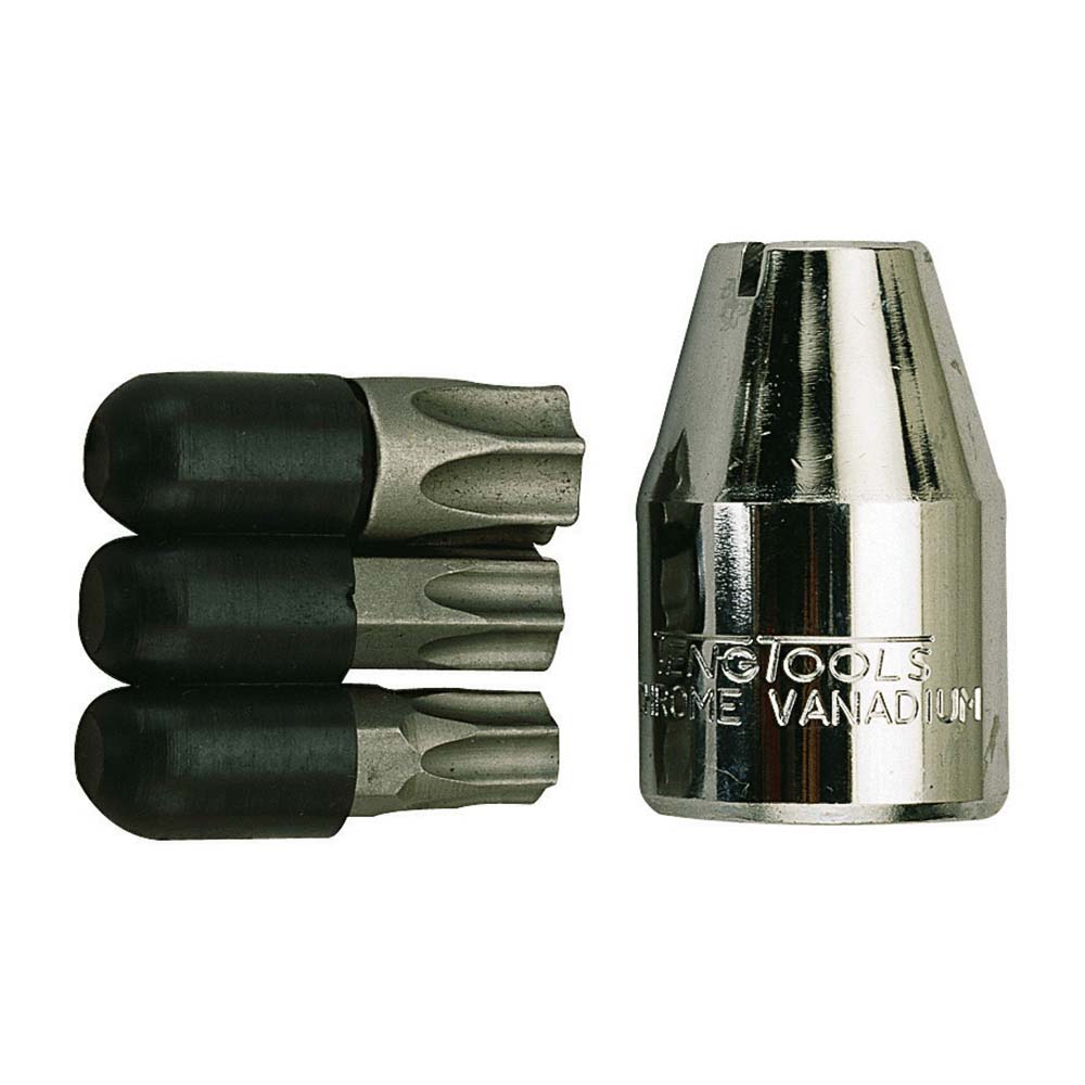 Teng 4pc 1/2in Dr. Torx Bit Set-Tx45-Tx55