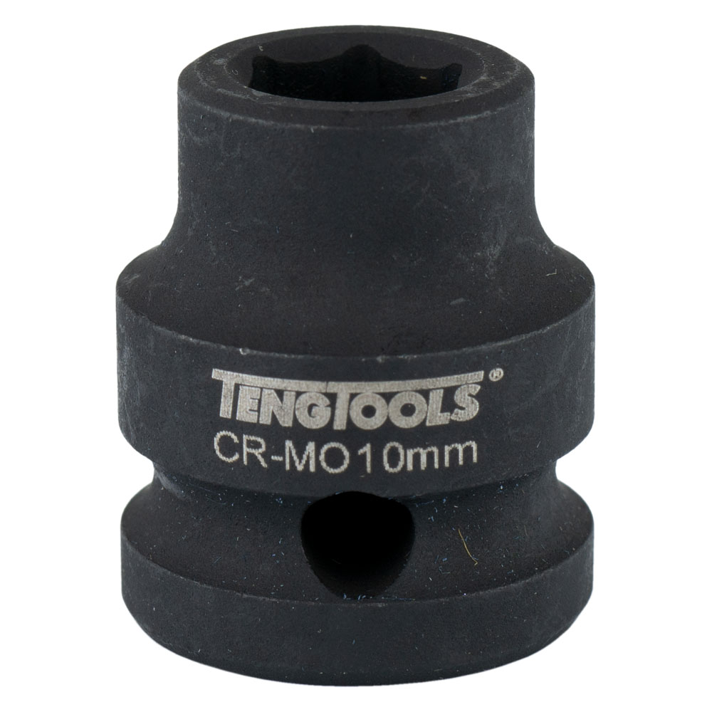 Teng 1/2in Dr. Stubby Impact Socket 10mm DIN